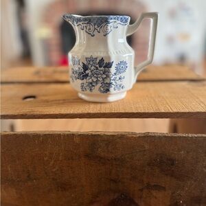 Kensington Balmoral Vintage Blue and White Floral Pitcher (creamer)
